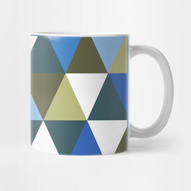 Blue and Green Geometric Pattern by OneThreeSix